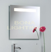 Square Backlit Mirror with single frosted slot