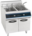 Gas deep fryer with cabinet