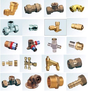 brass fitting for PEX pipe, Composite pipe, PPR pipe