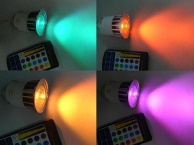 MR16 , GU10,E27 RGB LED spotlight with remote