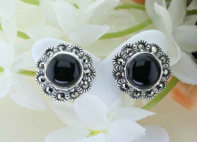 Marcasite Silver Earring
