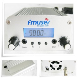FMUSER FM 5w stereo PLL broadcast transmitter GP antenna + Powersupply 88MHz~108MHz