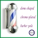 Classical Dome Cap Chrome Plated Barber Pole (311)