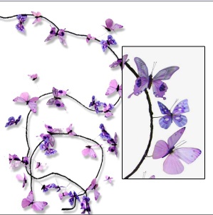 Artificial Butterfly and Long Vine