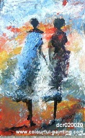 Modern Abstract oil painting-African People