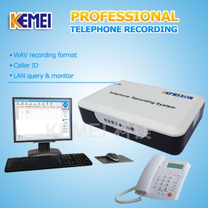 USB telephone Voice recording box  2 channels