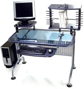 Glass Computer Desk (U-WG005)