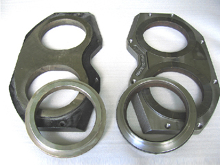 set of spectacle wear plate and cutting ring