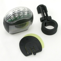 White LED Solar Rechargeable Bike Cycle Headlight Light