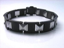 Black titanium & tungsten bracelet