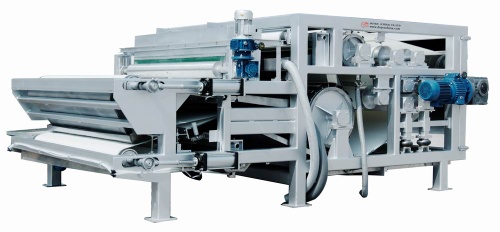 Belt filter press for municipal sludge treatment
