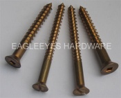 Silicon bronze wood screws