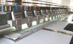 flat multihead embroidery machine