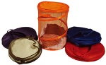 mesh/linen/polyester laundry basket/bag