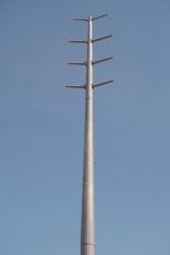 Power line transmission-distribution high mast
