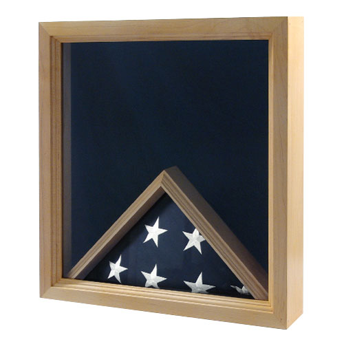 Navy flag and medal display case is made