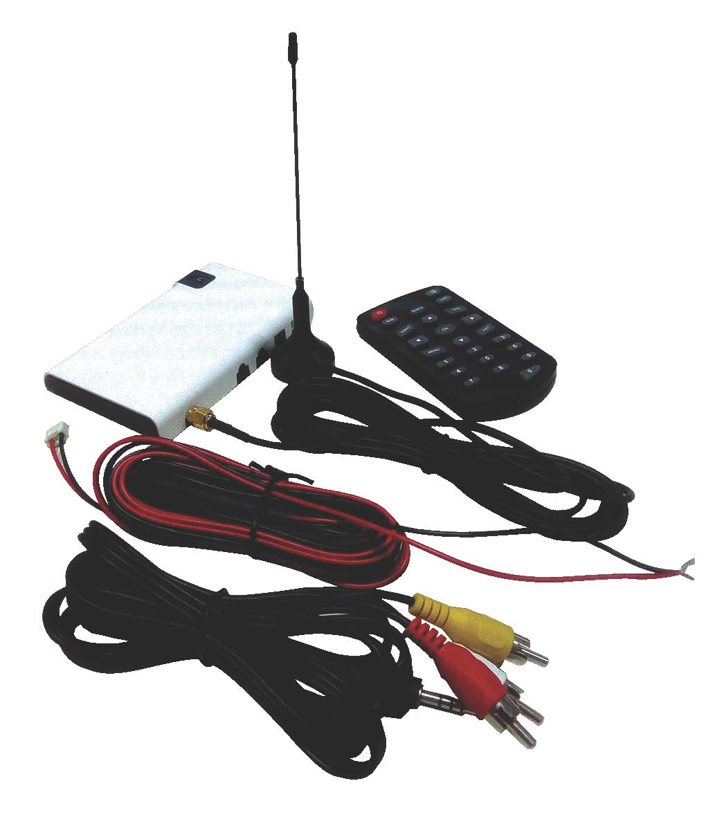 car ATSC-MH, ISDB-T, DVB-T digital TV receiver with external antenna