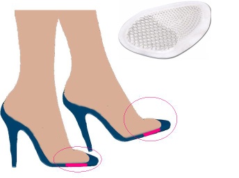 Silicone soft cushion for High Heels.
