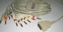 GE-Marquette MC-500/1200 EKG cable with leadwires (4.0 Banana )