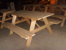 Wooden picnic table(outdoor)