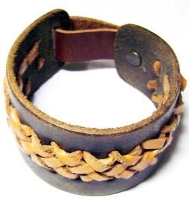 Leather jewelry, Leather Wristband, CUFF