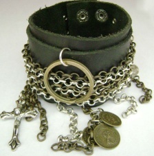 leather wristband, black leather jewelry, leather jacket, leather bangle, leather stainless jewelry
