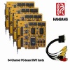 64 Channel 1920/1920fps REAL-TIME Hardware Compressed H.264 DVR Cards with 64 Channels