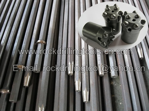 Taper drill steels