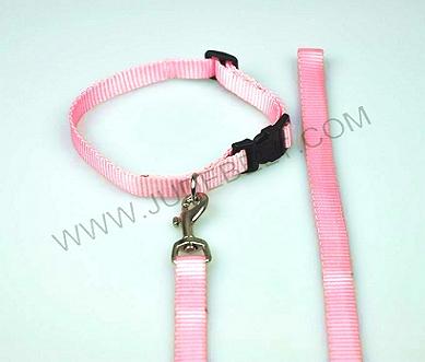 cat favorite pattern pink collar and leash