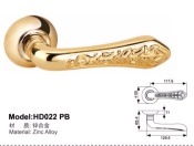 Door handle on rose lock HD022PB