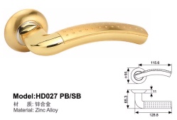 Door handle on rose lock HD027PB/SB