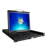 DC/AC 17 inch LCD KVM switch, supports hotkey switch on SUN.