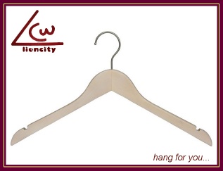 LEC-F004 Wooden hanger metal rack metal hanger coat hangersuit hanger trousers clip