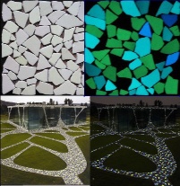 Photoluminescent Luminescent Luminous ceramics tile mosaic