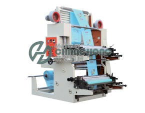 High speed 2 Color Film Flexographic Printing Machine