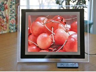 12.1  inch wood digital photo frame with mp3/mp4 player