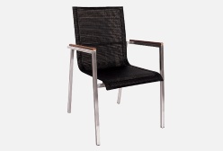 Stainless steel with textilene armchair