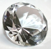 Round white CZ