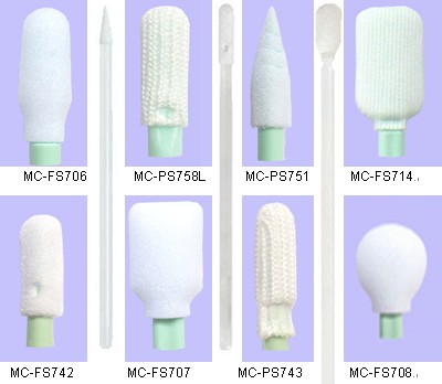 heads of several type swabs