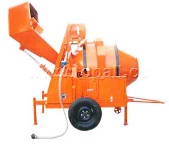 China Diesel Engine Powered Concrete Mixer with Hydraulic Tipping Hopper