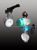 ptfe lined butterfly control valve