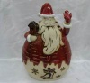 Ceramic Fatter Santa Figurine --7.5"H 