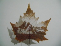 leaf carving art