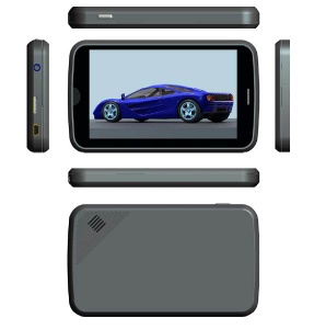 5" portable GPS with GPRS, FM transmitter and Bluetooth function