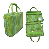 Promotion Printed Stripe Cosmetic and Toilet Bag, Measures 27.5 x 7 x 21.5cm