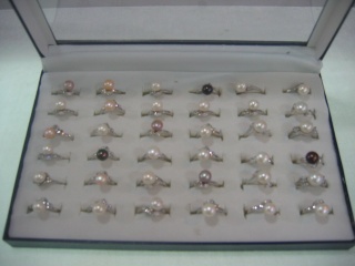 Pearl jewelry rings