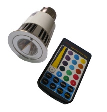 Power RGB LED light bulb E27 5W