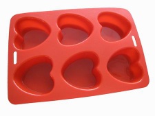 silicone cake mold in heart