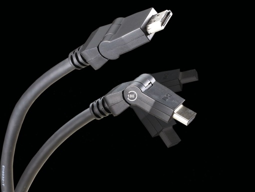 Rotary 180 degree hdmi cable