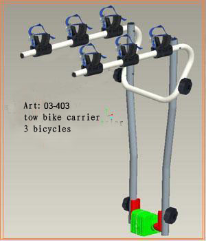 Rear mounted bike carrier could carrier three bicycles
